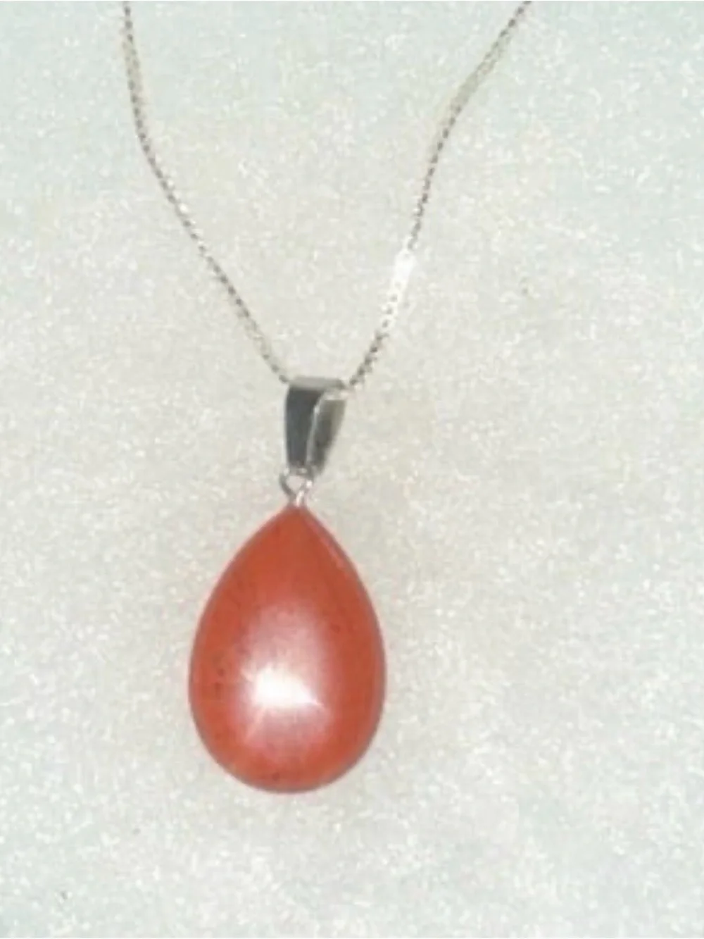 Boho hippie Red Jasper Sterling Silver 18” Necklace